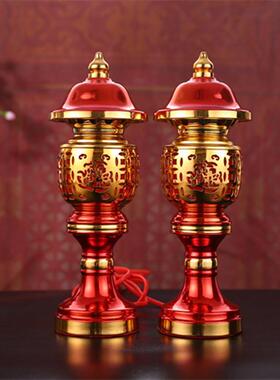 LED红光源仙家灯财神关公供奉灯仙堂灯长明灯串联电蜡烛插电式