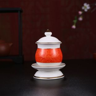 佛堂用品供水杯供奉陶瓷酒杯茶杯财神爷供奉仙家酒杯供佛水杯