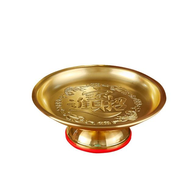 佛前供盘水果盘供佛果盘家用供奉财神拜神铜合金贡盘佛具用品大全