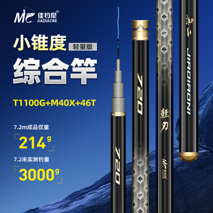 佳钓尼官方旗舰店正品无二轻刃鱼竿手竿新款轻量大物竿鲢鳙杆手杆