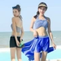 Bộ đồ bơi nữ xẻ eo thon gọn bikini bikini ba mảnh ngực nhỏ thu nhỏ nước hoa Hàn Quốc mùa xuân nóng bỏng - Bikinis áo tắm đẹp 2021