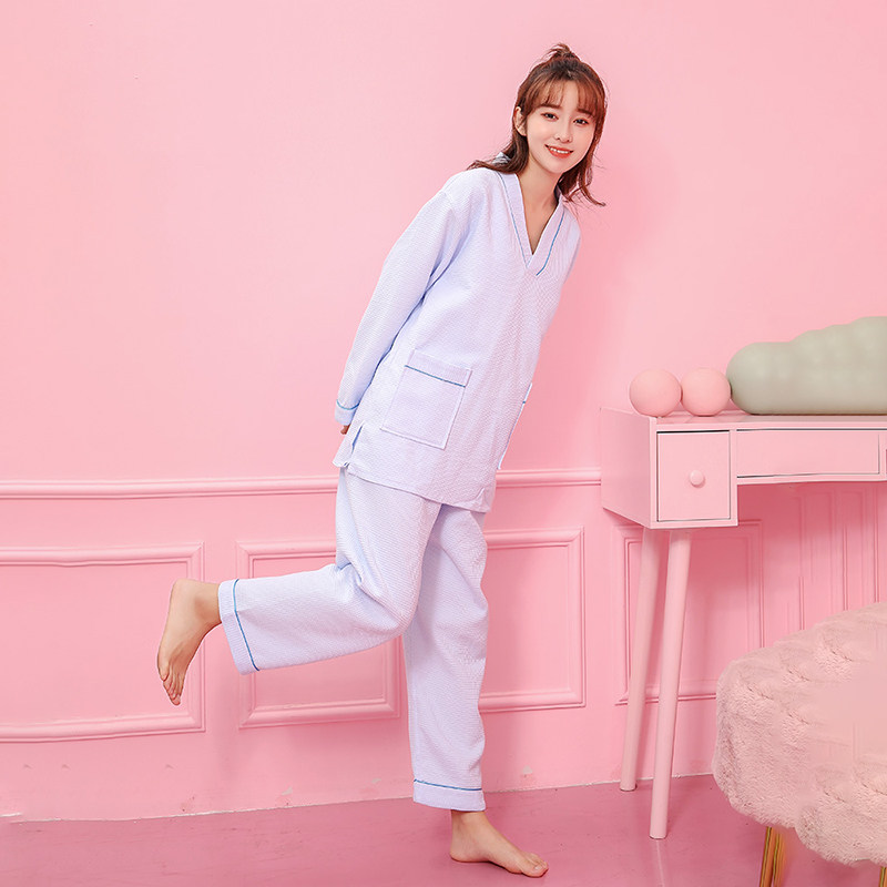 纯棉加厚华夫格汗蒸服图片