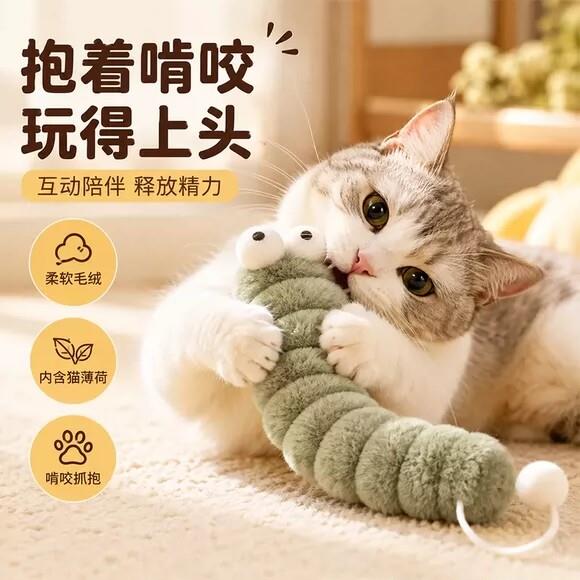 猫咪玩具仿兔毛绒抱枕啃咬逗猫磨牙棒猫薄荷自嗨解闷神器猫咪玩具图片