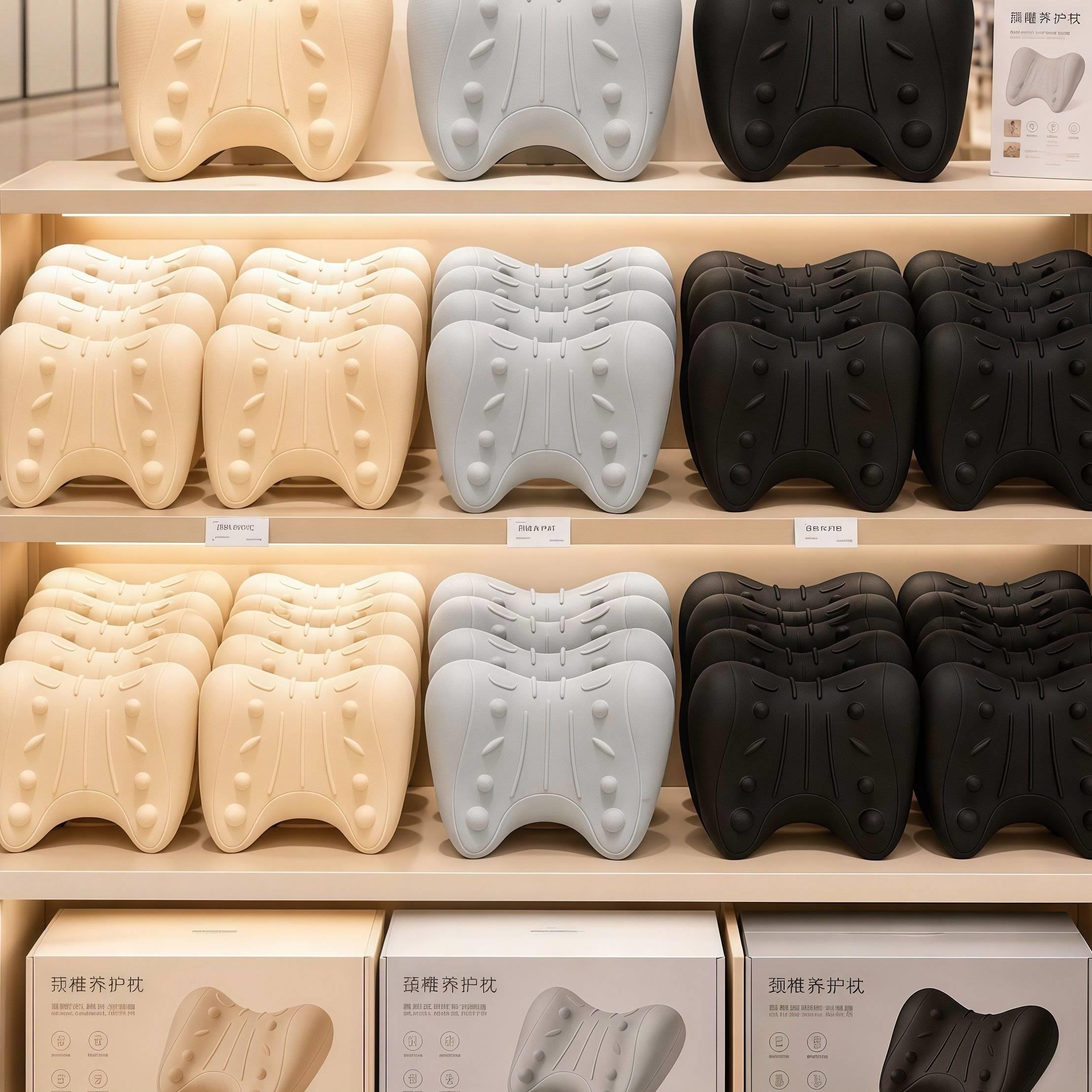 脖子前倾党!颈椎枕睡眠专用护颈枕头按摩颈部舒缓矫正拉伸U型枕