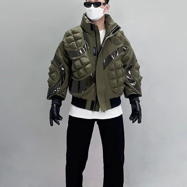 高端个性立领羽绒服男鹅绒2024