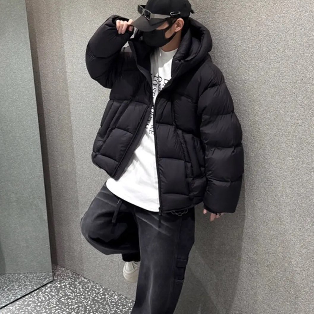 高端90白鸭绒羽绒服男连帽2025冬