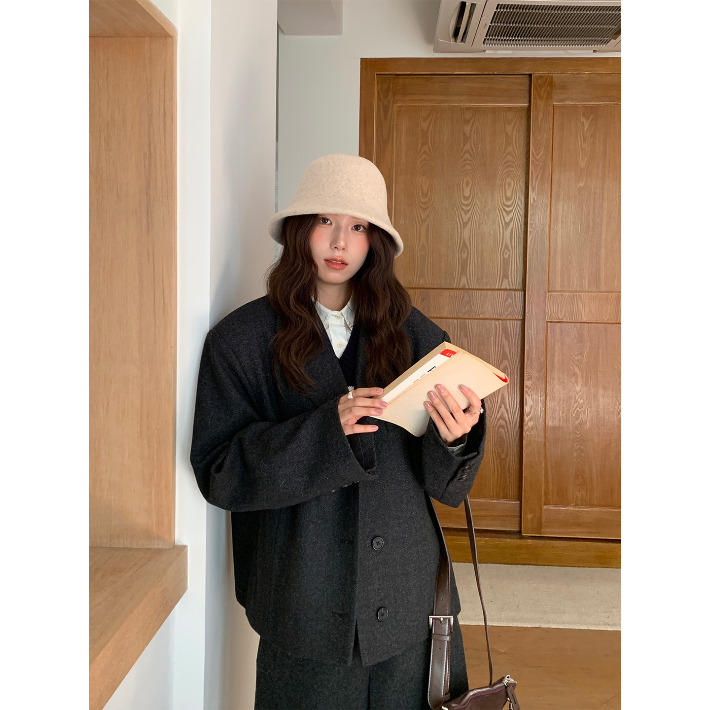 芝士商店~含羊绒高品质款渔夫帽