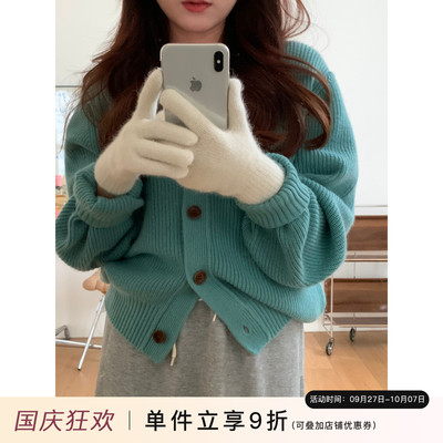 芝士商店~韩版兔毛ins风手套女
