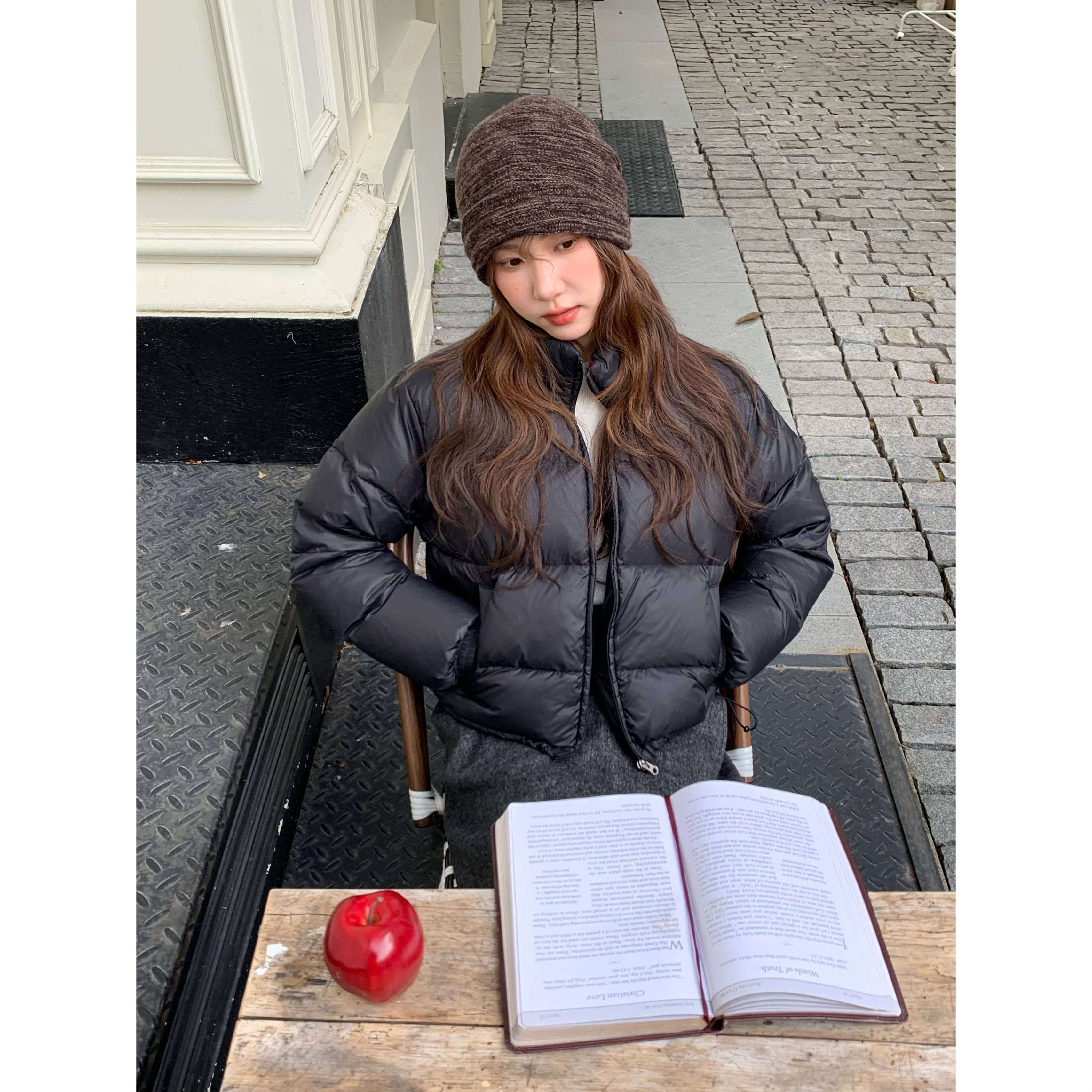 芝士商店~纯羊毛显脸小冷帽女款秋冬氛围感毛线帽显脸小针织帽子