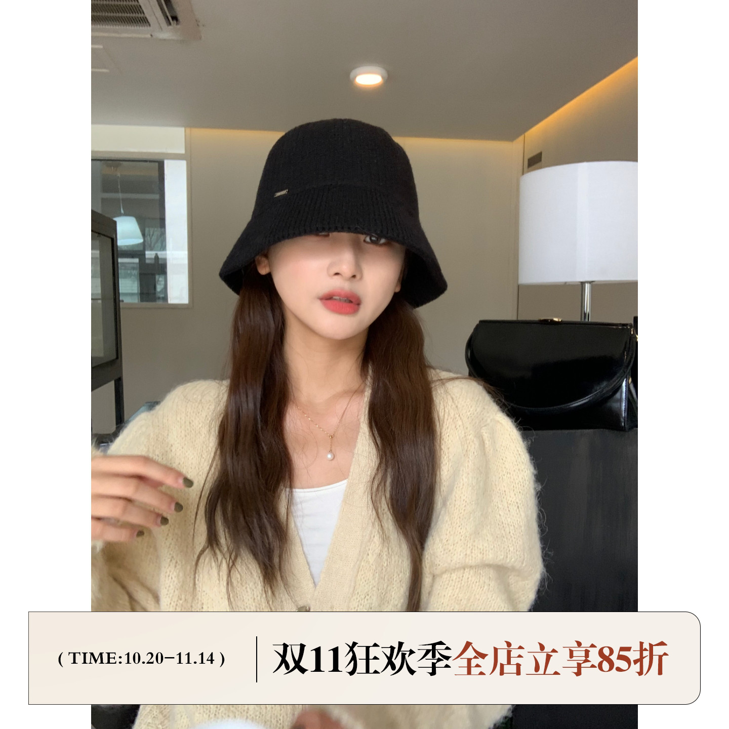 芝士商店~素颜显脸小精致渔夫帽