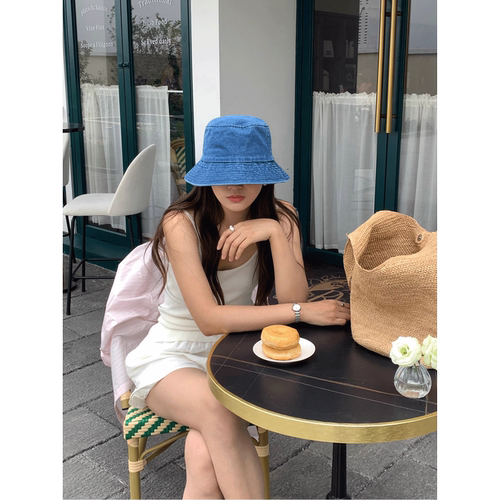 芝士商店百搭大帽檐牛仔渔夫帽女