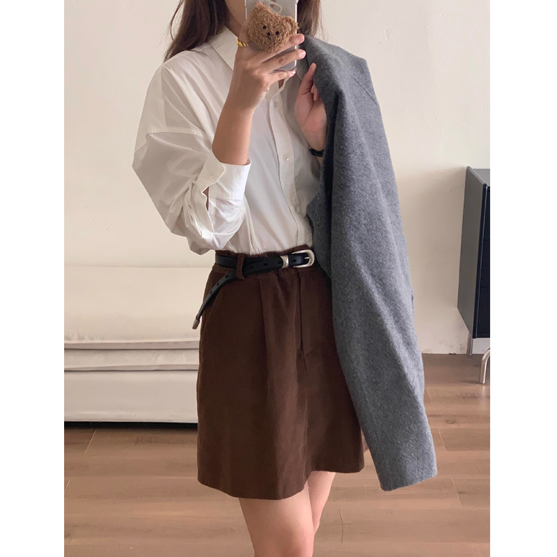 芝士商店~牛皮复古气质金属皮带