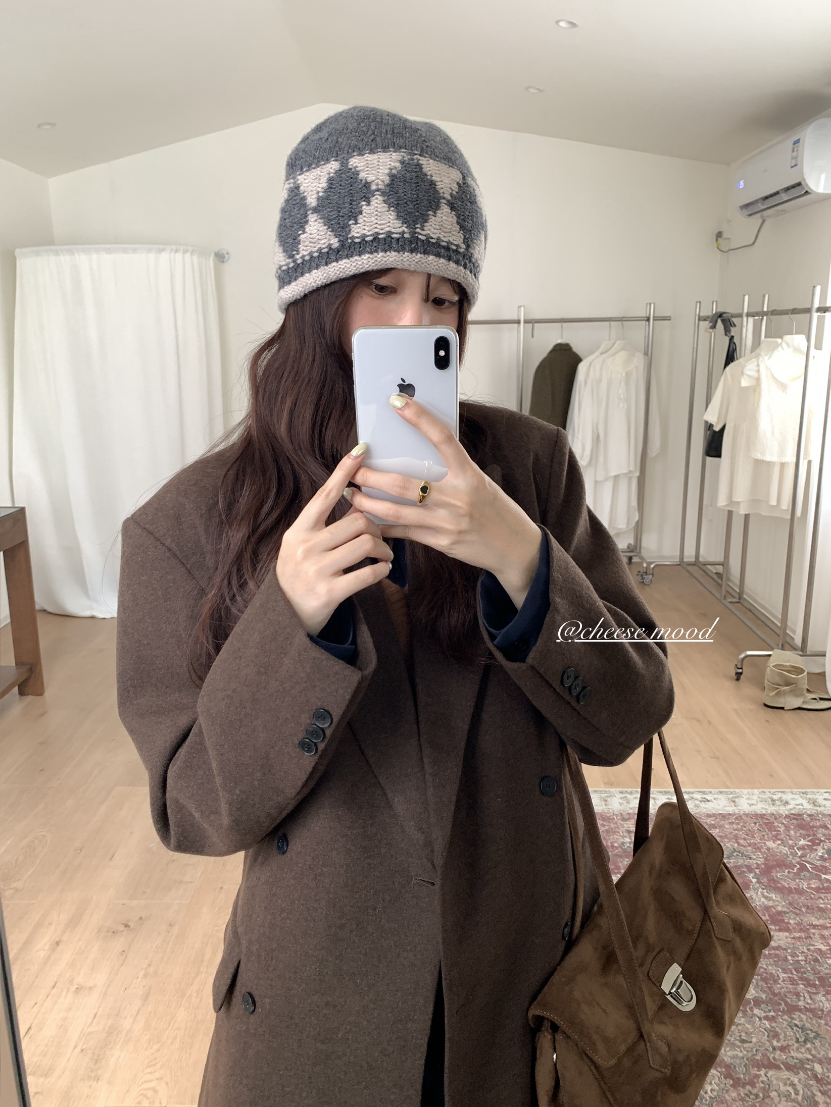 芝士商店~纯羊毛复古毛线帽女2026新款秋冬帽子费尔岛提花针织帽