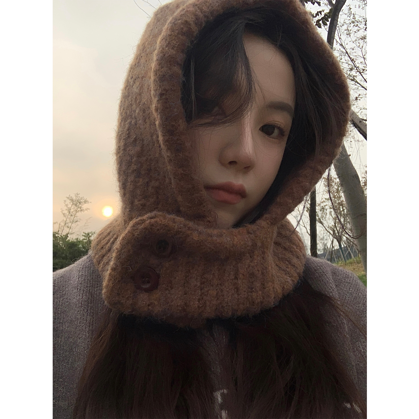 芝士商店帽围一体式巴拉克拉法帽