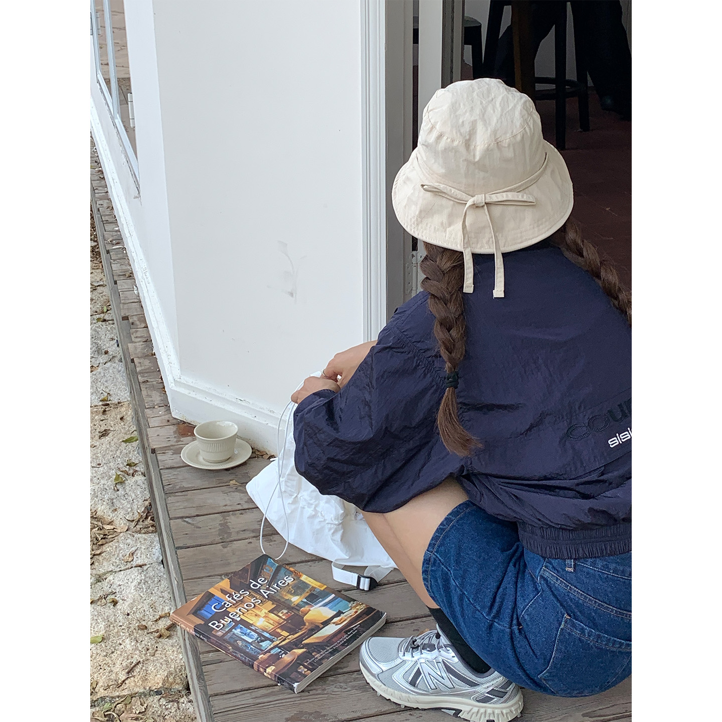 芝士商店韩系显脸小蝴蝶结渔夫帽