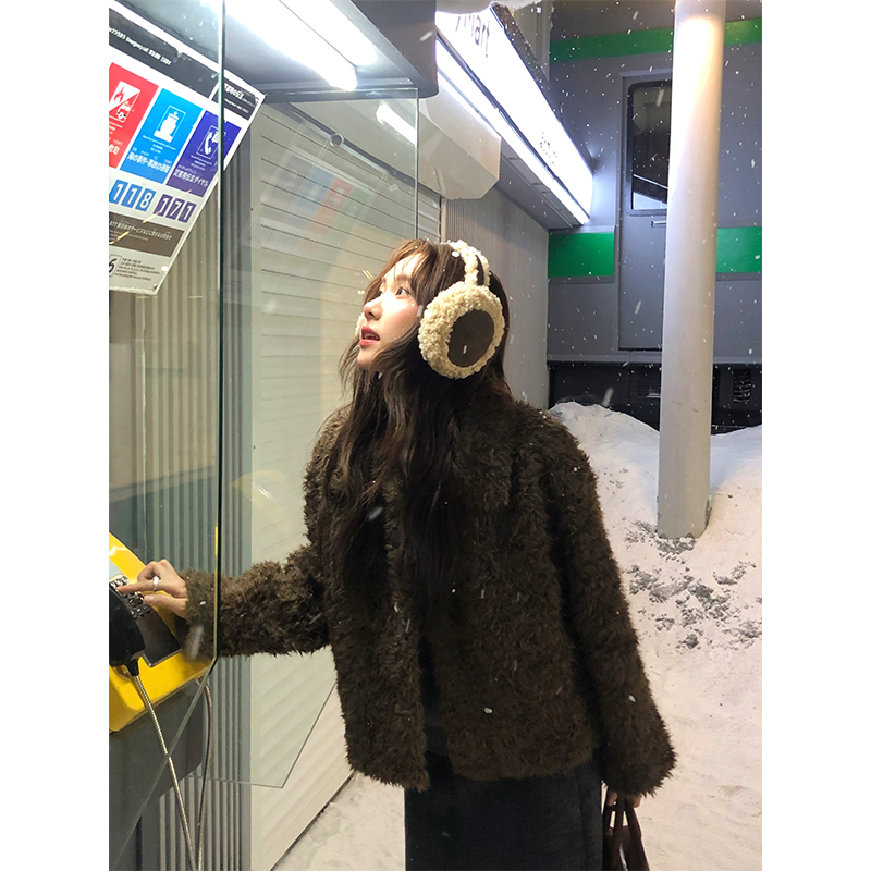 芝士商店~韩系氛围感耳罩女2025新款冬季防寒护耳毛绒绒保暖耳包