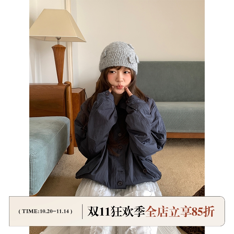 芝士商店~韩系时髦花朵毛线帽