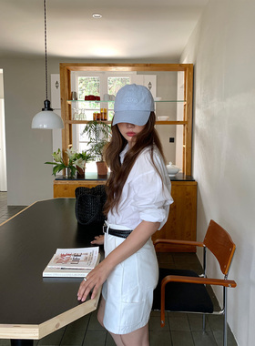 芝士商店~蓝色条纹防晒棒球帽女2026新款夏季帽子透气百搭鸭舌帽