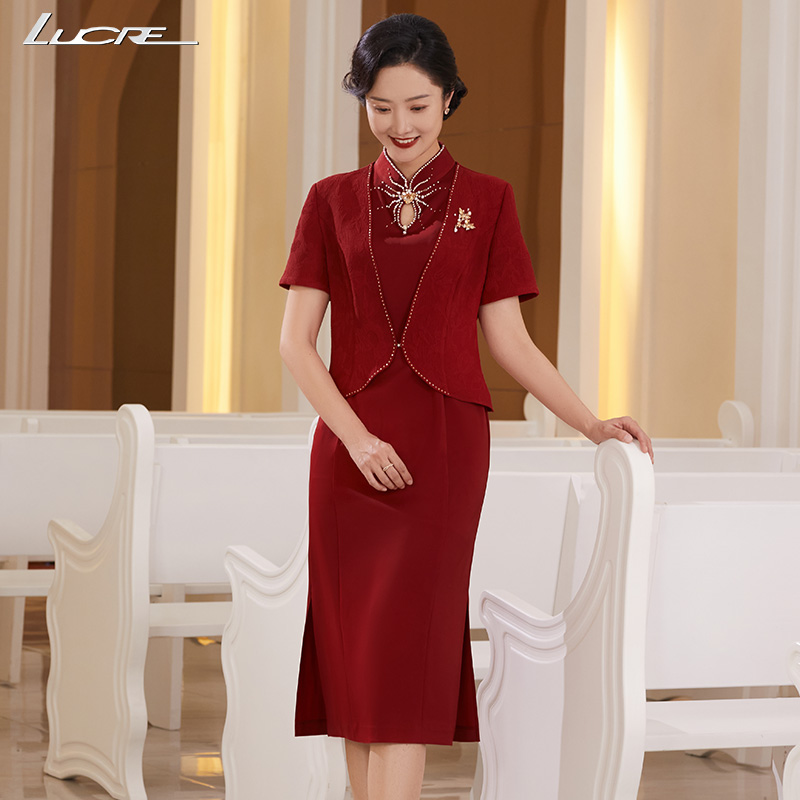 lucre高贵夏季婚宴妈妈套装