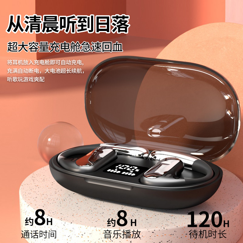高端蓝牙耳机新款2026无线不入耳挂耳式运动防汗防掉高音质重低音