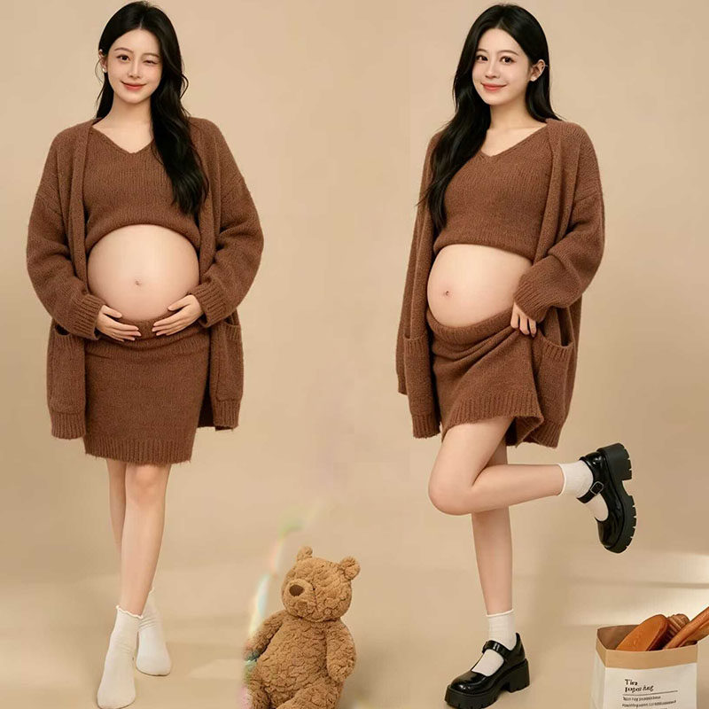 高级感孕妈咪写真摄影服装