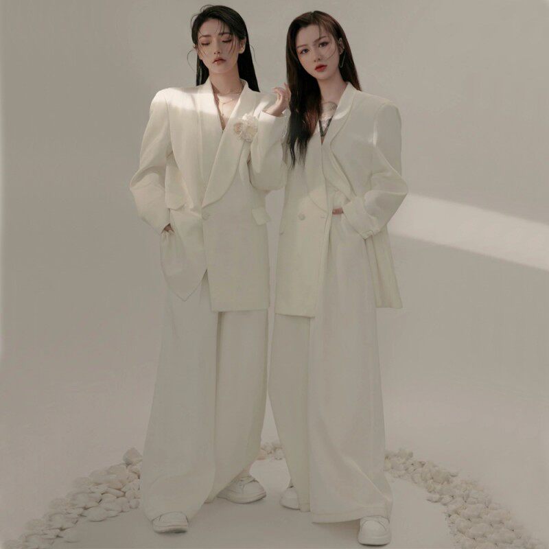 影楼新款闺蜜主题摄影服装个性时尚潮拍西装姐妹写真拍照西服套装
