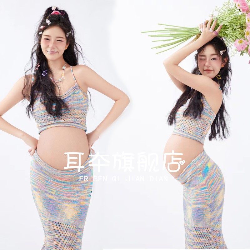 孕妇大肚拍照衣服俏皮可爱