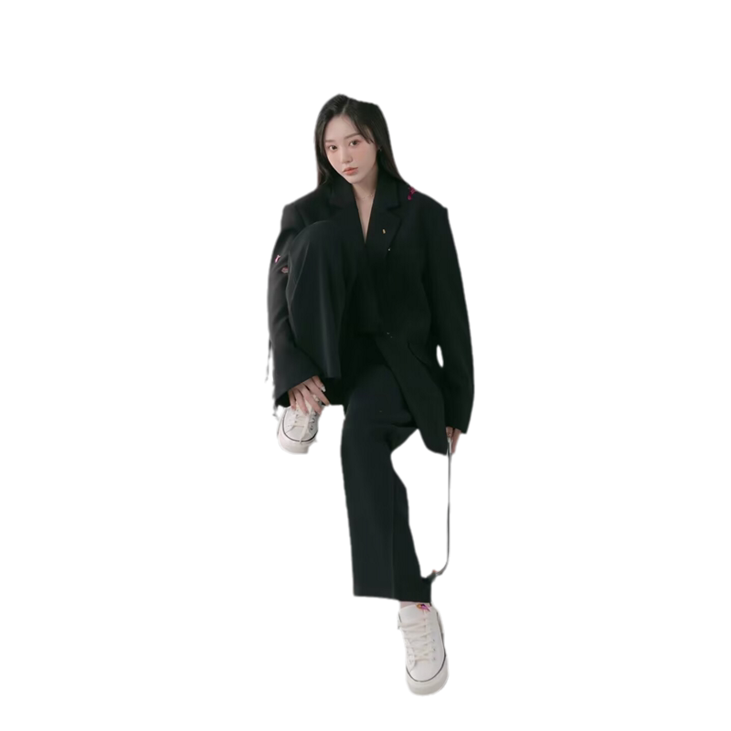 个性形象照黑色西服写真服装个人