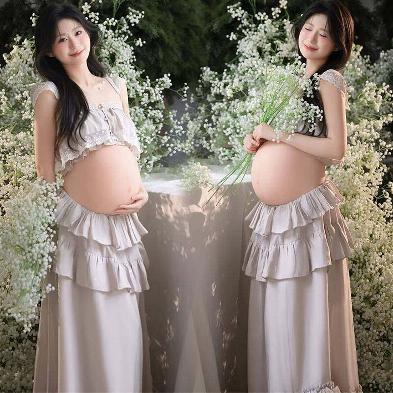 影楼新款孕妈咪甜美纯欲两件套