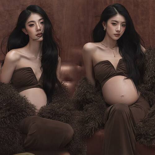 影楼主题服装新款孕妇复古风套装