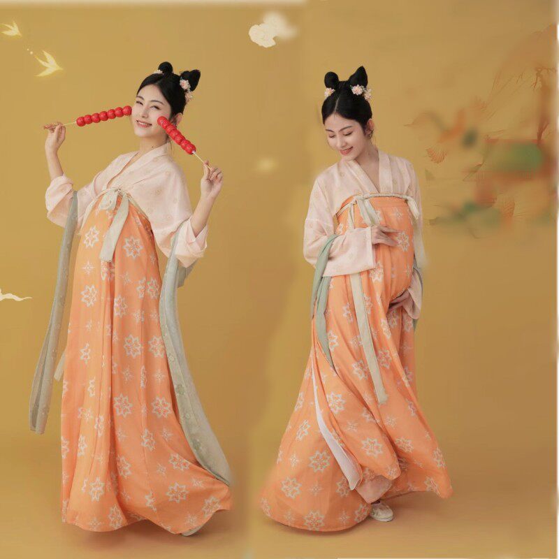 孕妇汉服拍照摄影主题服装