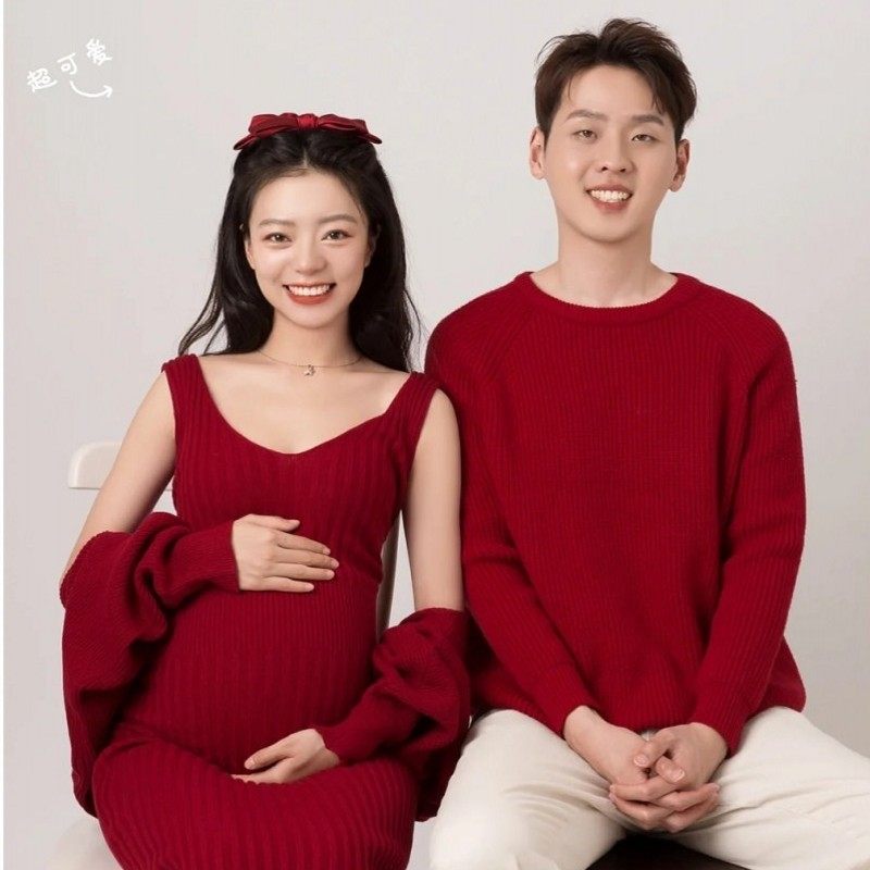 情侣孕妇照写真摄影服装