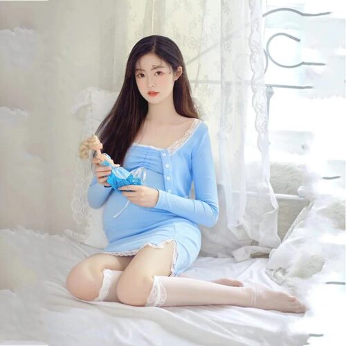 孕妇拍照服装小清新艺术照写真