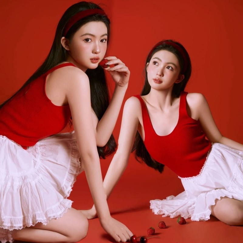复古少女画报生日写真服装