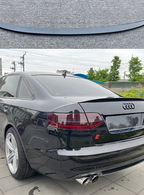 适用于奥迪A6L尾翼2005-2011款A6L C6 S6 改装专用免打孔烤漆尾翼