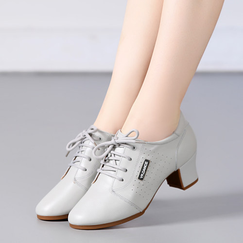 吾不凡真皮教师鞋新款摩登舞鞋品牌牛皮华尔兹舞蹈鞋女交谊练舞鞋
