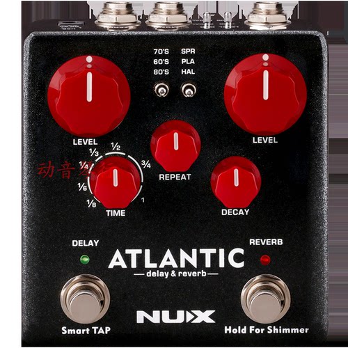 NUXATLANTIC（NDR-5)亚特兰提克单块延迟与混响双踩钉效果器包邮