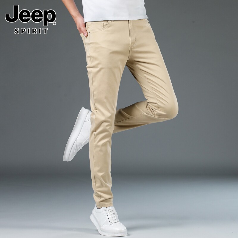 JEEP SPIRIT JEANS MENS SPRING LOOSE STRAIGHT LEG BUSINESS TROUSERS TREND HANDSOME CASUAL PANTS MEN
