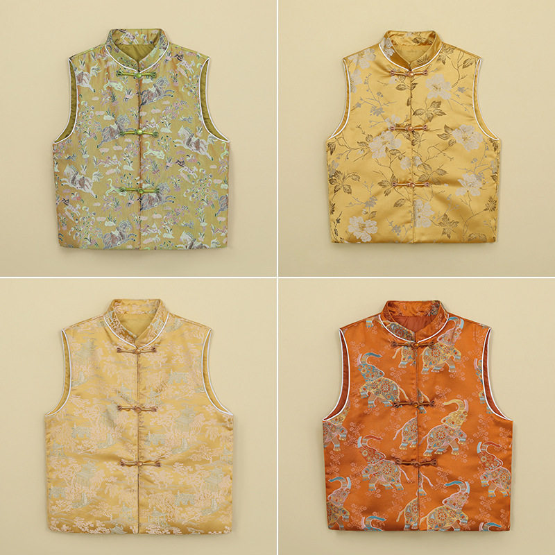 儿童马甲新中式提花背心国风坎肩唐装宝宝拜年服男童周岁花童礼服,童装/婴儿装/亲子装,儿童礼服,淘宝优惠券,粉丝福利购,淘宝优惠卷