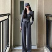 网红爆款 炸街翻领卫衣 阔腿裤 2026春秋新款 套装 两件套JT0041A