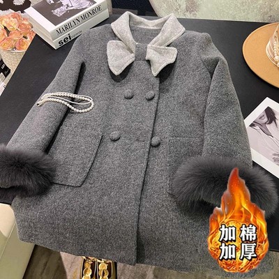 加棉加厚外套女2025秋冬季新款短款时尚外穿大衣HY0200