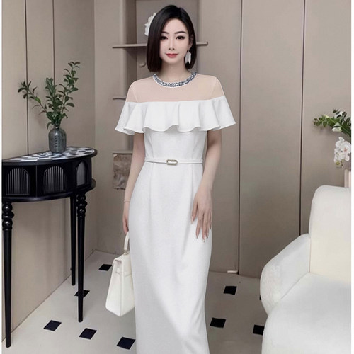 含腰带】【有里布】晚礼服高级感轻奢法式名媛气质修身长裙D5287