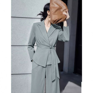 女高级感高端干练气质职业西服套两件套D4650 套装 西装 长裤