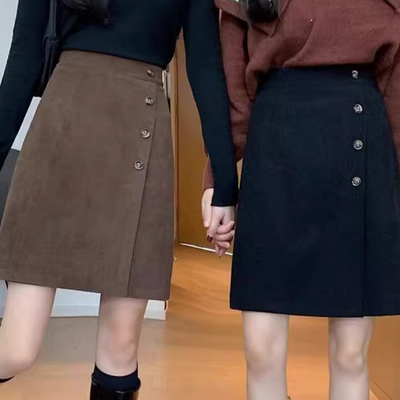 a字裙半身裙女遮肚显瘦新款大码短裙子洋气百搭高腰裙裤时髦2872