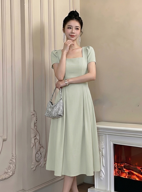 2026夏季女装新款法式高级感修身时尚气质优雅显瘦连衣裙D8219