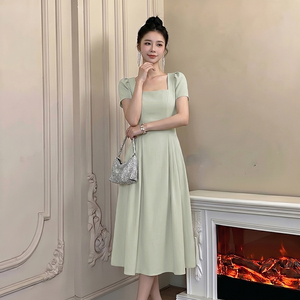 2026夏季女装新款法式高级感修身时尚气质优雅显瘦连衣裙D8219
