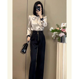 两件套】干练气质盐系炸街高级感小洋装重要场合衬衫套装裤D3600
