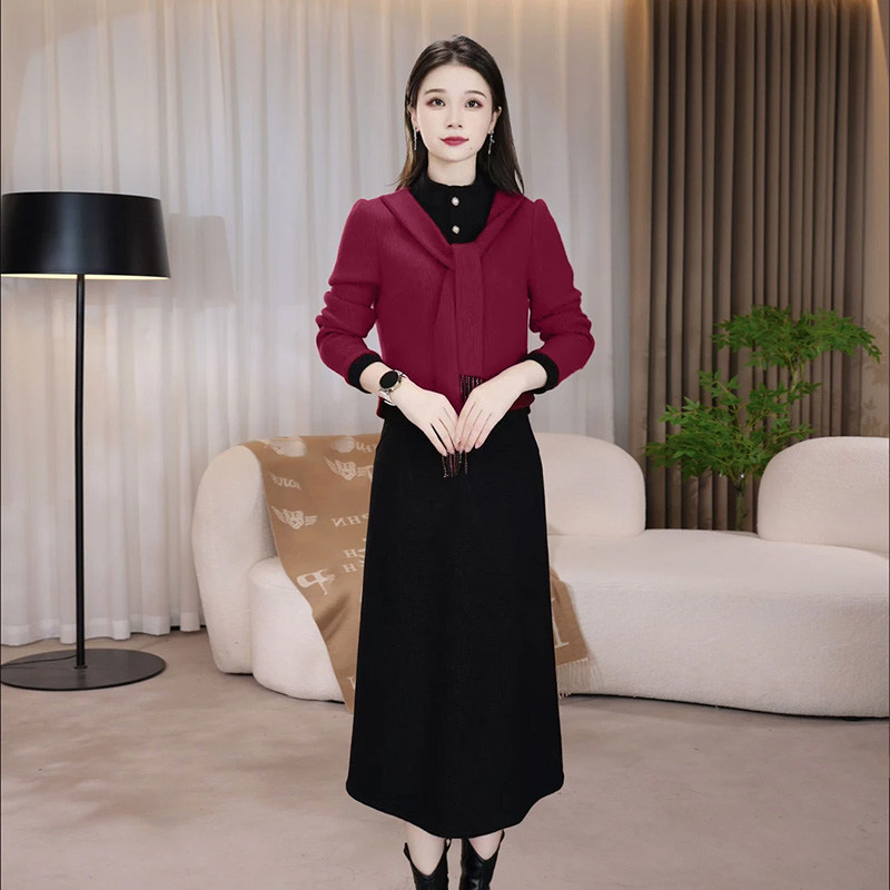 2026春季新款女气质假两件长裙时尚洋气优雅显瘦长袖连衣裙JT0277,女装/女士精品,连衣裙,淘宝优惠券,粉丝福利购,淘宝优惠卷