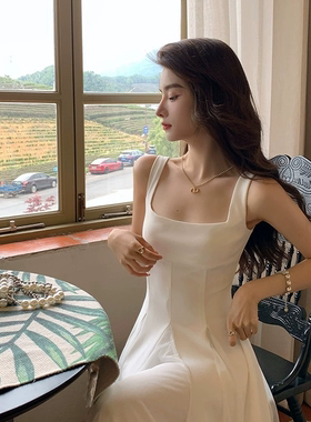 【有里布】网纱蓬蓬仙女裙2026初恋白色吊带连衣裙女小礼服D0848
