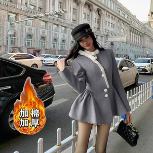 两件套套装 有里布加棉撞色连衣裙短裤 名媛千金LJ0105 两件套